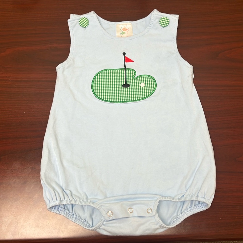 18M Stitchy Fish Romper